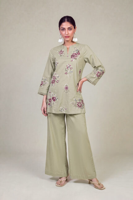 Solid Olive Pants - View 2