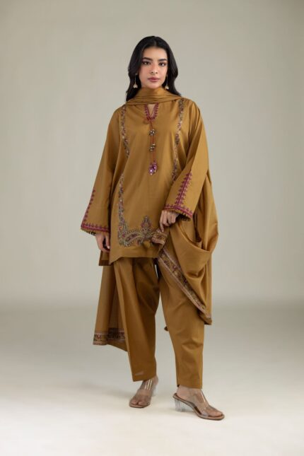 Solid Cambric Shalwar - View 1