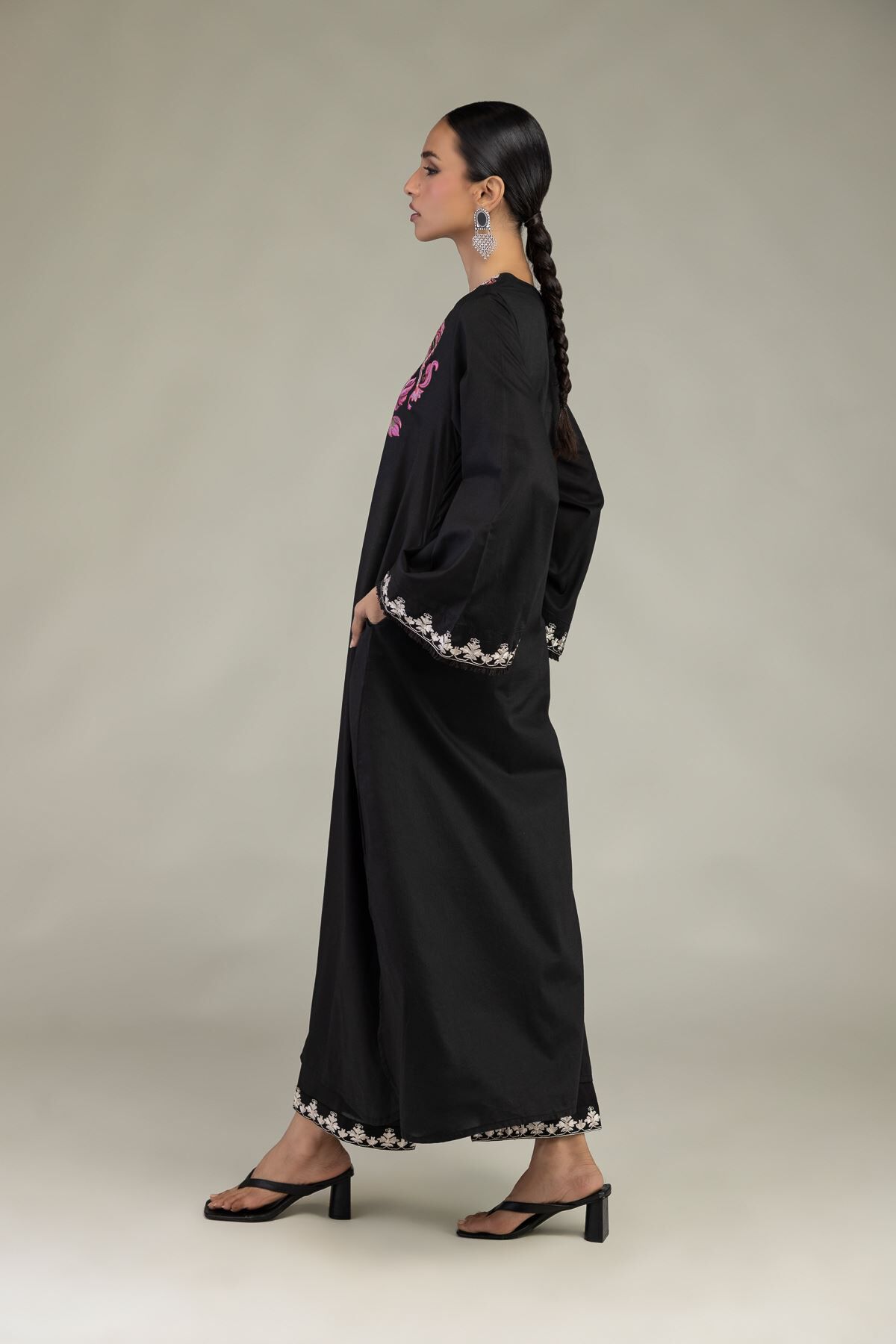 Floral Black Pants-1 Floral Black Pants - View 1