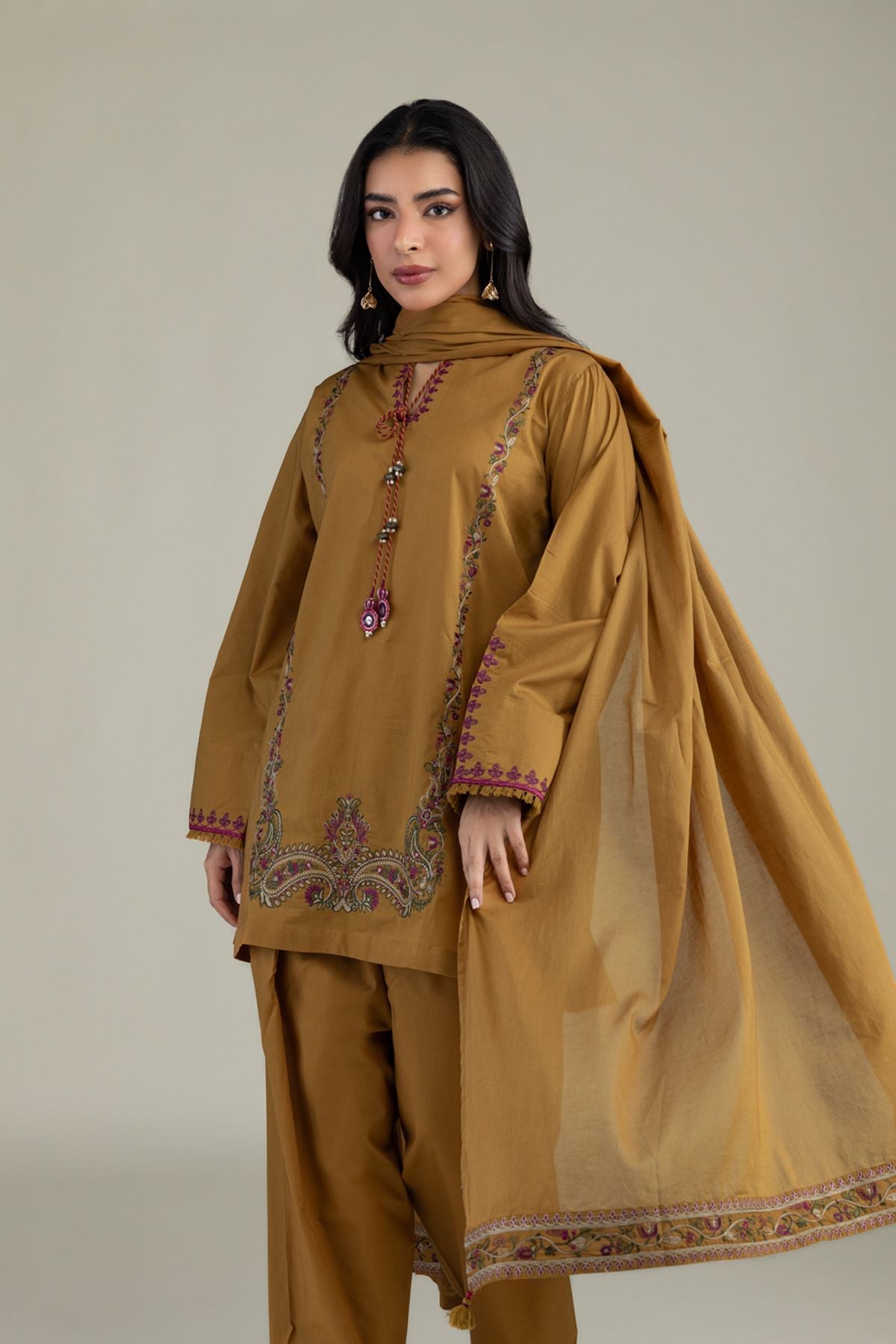 1-26-325-C-D2-VG_MULTI-1 Floral Lawn Dupatta - V1