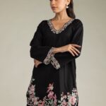 Black Cambric Kurta - View 1