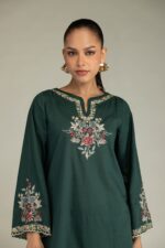 Green Cambric Kurta - View 3