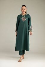 Green Cambric Kurta - View 2