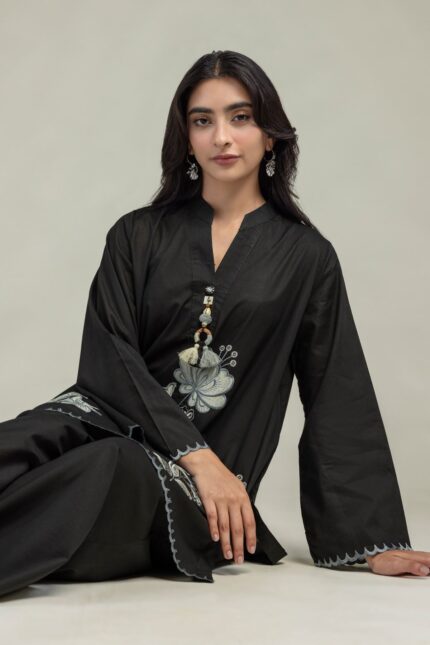 Solid Black Pants - View 2