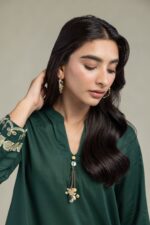 Floral Green Kurta - View 2