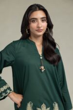 Floral Green Kurta - View 5