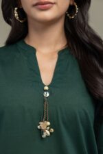 Floral Green Kurta - View 3