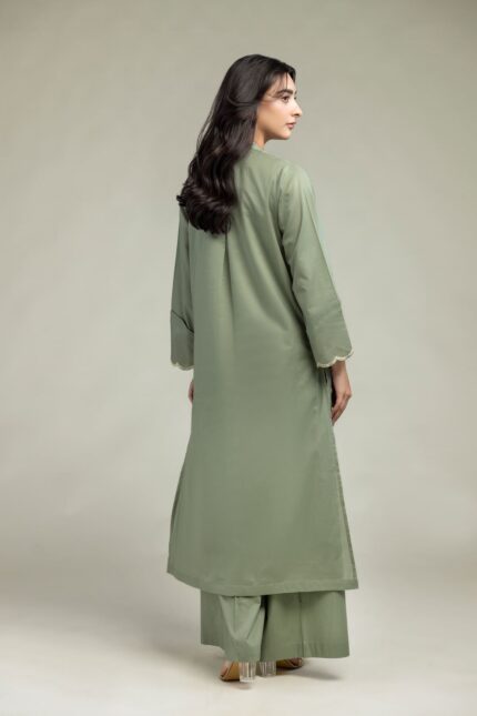 Long V-Neck Kurta - View 1