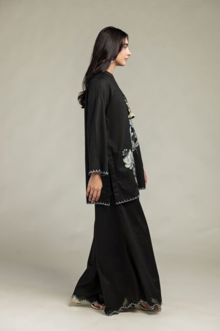 Solid Black Pants - View 1