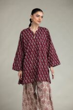 Maroon Cambric Kurta - View 4