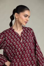 Maroon Cambric Kurta - View 2