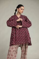 Maroon Cambric Kurta - View 3