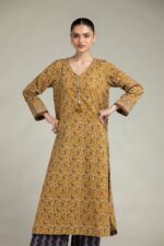 Paisley V-Neck Kurta - View 5