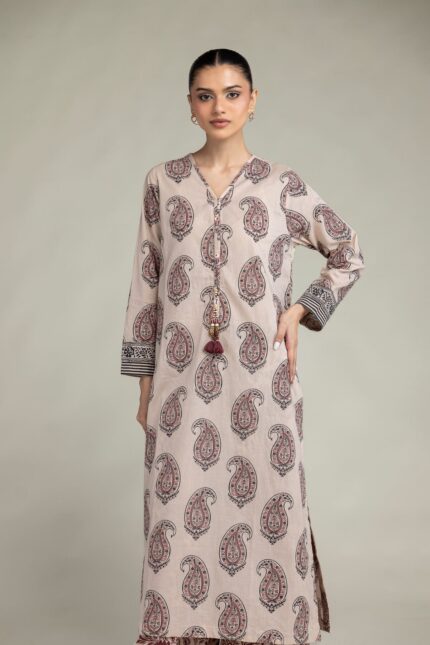 Paisley Longline Kurta - View 2