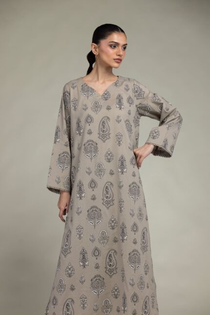 Paisley Floral Kurta - View 1