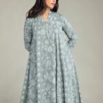 Gray Longline Kurta - View 1