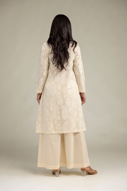 Cambric Floral Kurta - View 1
