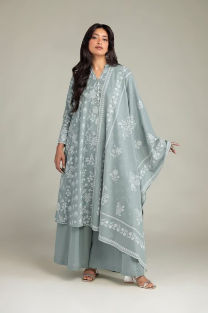 Floral Lawn Dupatta - View 1