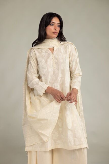 Lawn Floral Dupatta - View 1
