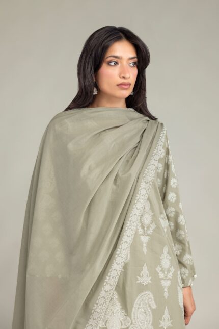 Olive Lawn Dupatta - View 2