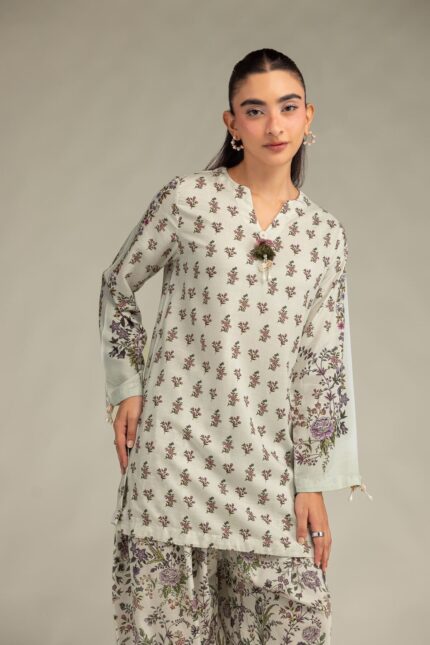Short Floral Kurta - View 1