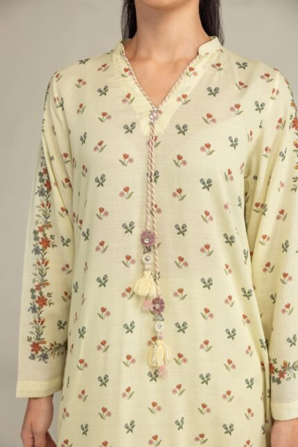 Floral Longline Kurta - View 1