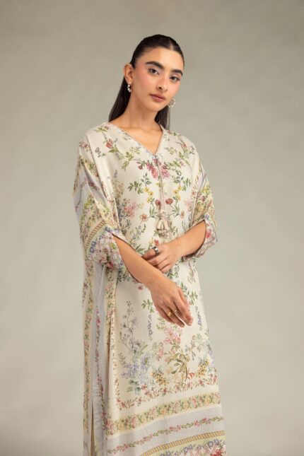 Floral Longline Kurta - View 1