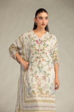 Floral Longline Kurta - View 3