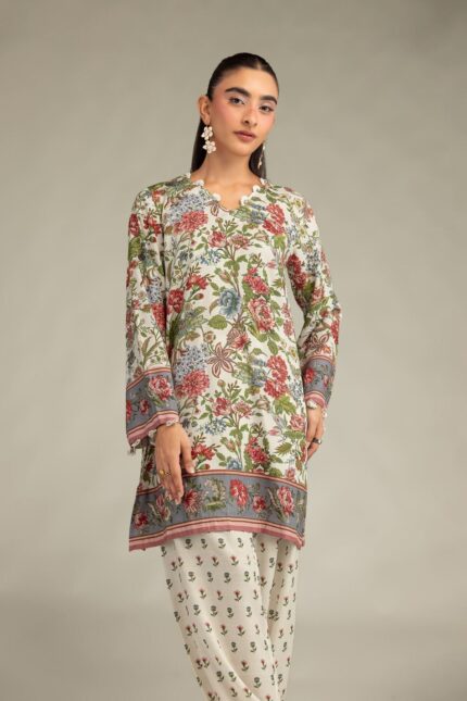 Floral Silk Pants - View 2