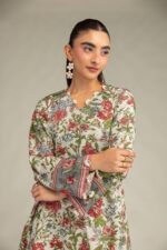 Floral Short Kurta - View 3