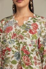 Floral Short Kurta - View 5
