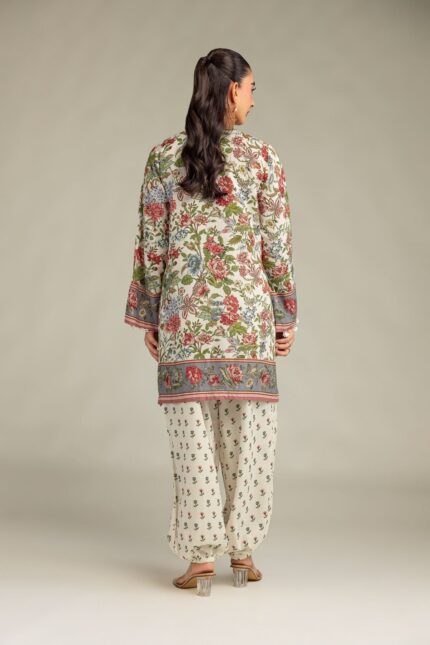 Floral Short Kurta - View 1
