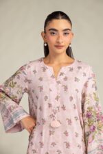 Pink Silk Kurta - View 1
