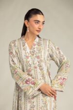 Floral V-Neck Kurta - View 3
