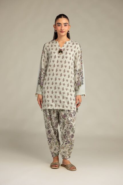 Floral Silk Shalwar 1