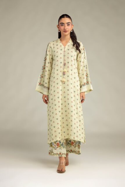 Floral Silk Pants - View 1