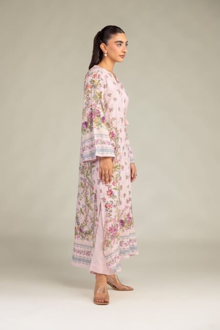 Pink Silk Kurta - View 2
