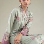 Floral Cambric Kurta - View 1