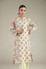 Floral Cambric Kurta - View 2