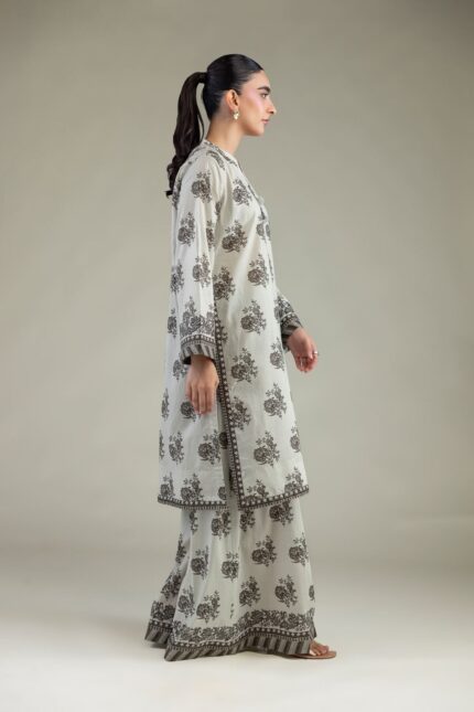 Floral Longline Kurta - View 2