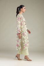 Floral Cambric Kurta - View 4