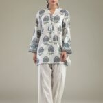 Floral Cambric Shalwar - View 1