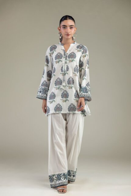 Floral Cambric Shalwar - View 1