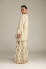 Floral V-Neck Kurta - V6