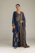 Navy Silk Kurta - V1