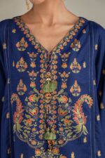 Navy Silk Kurta - V4