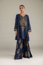 Navy Silk Kurta - V6