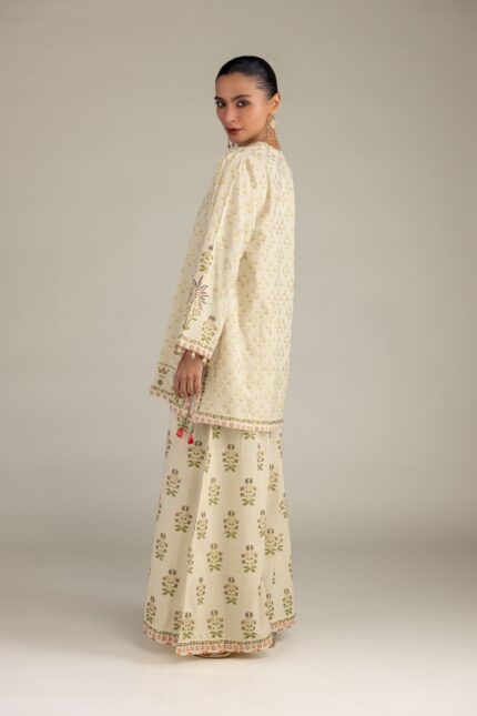 Silk Floral Pants - V1