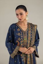 Chiffon Navy Dupatta - V2