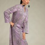 Floral Lavender Pants - View 1